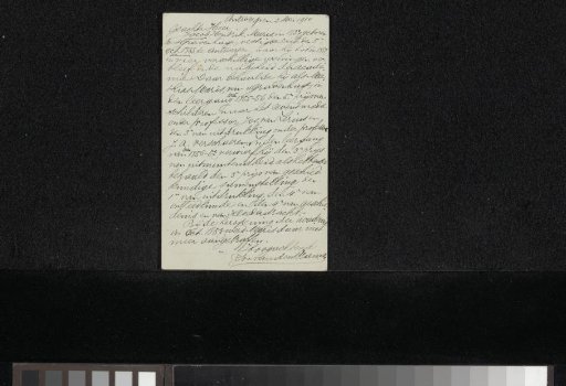 Postcard to Pieter Haverkorn van Rijsewijk
