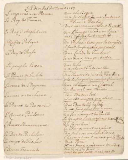 Emblems of the Year 1757