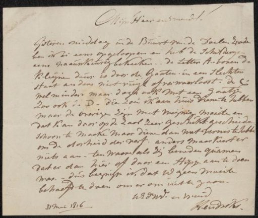 Letter to Adriaan van der Willigen