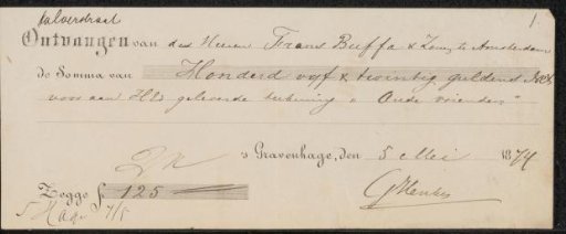 Receipt for Gerke Henkes