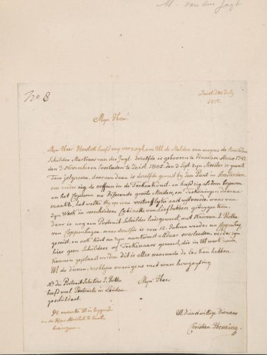 Letter to Adriaan van der Willigen