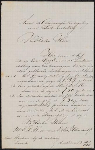 Letter to an exhibition committee