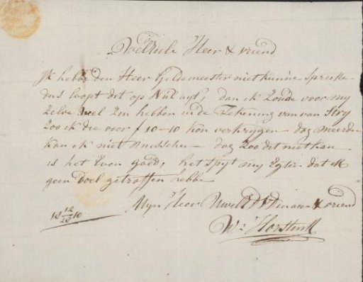 Letter to Adriaan van der Willigen