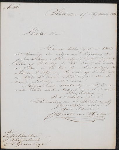 Letter to Jan Weissenbruch