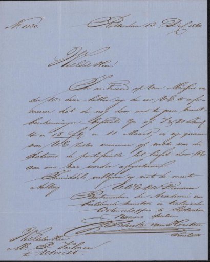 Letter to Pieter Verloren van Themaat