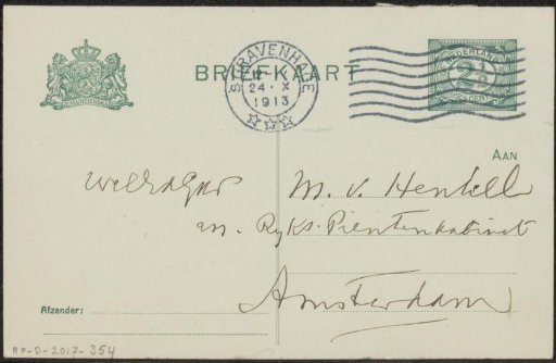 Postcard to Max Dittmar Henkel