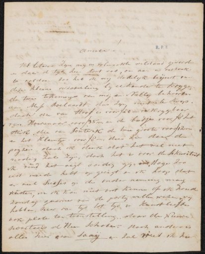 Letter to Willem Roelofs (I)