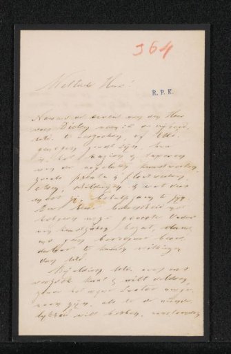 Letter to an anonymous person (possibly Christiaan Kramm)