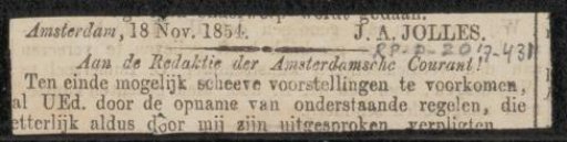 Newspaper clipping about Christiaan Immerzeel
