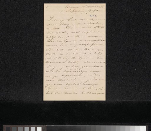 Letter to Frans Buffa and Sons