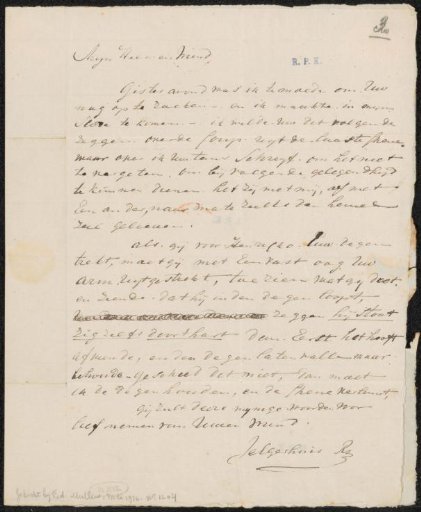 Letter to Mr. Peters