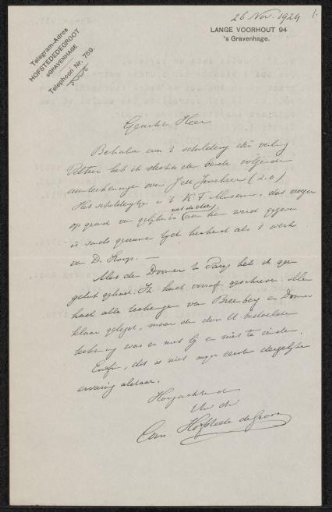 Letter to Max Dittmar Henkel