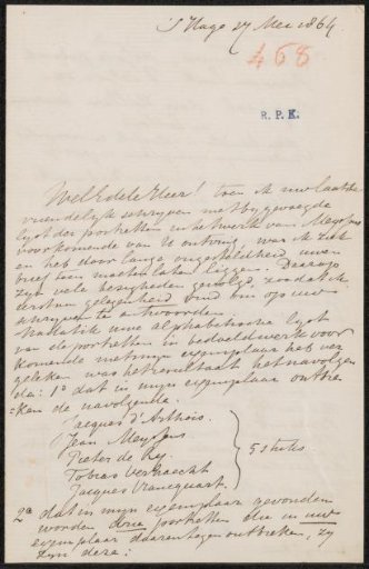 Letter to Christiaan Kramm