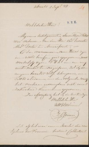 Letter to Christiaan Kramm