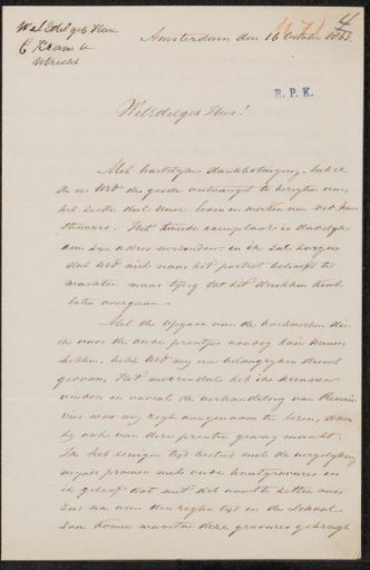 Letter to Christiaan Kramm