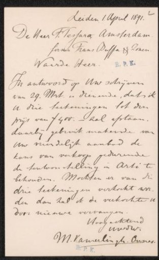 Letter to Filippo Tessaro