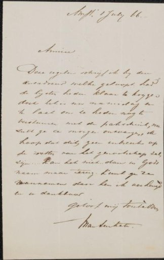 Letter to an anonymous person
