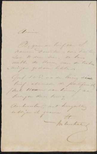 Letter to Frans Buffa and Sons