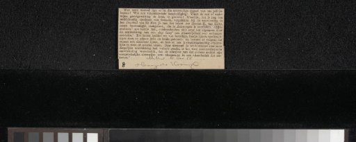 Newspaper clipping about Huib van Hove Bz