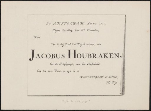 Obituary of Jacob Houbraken