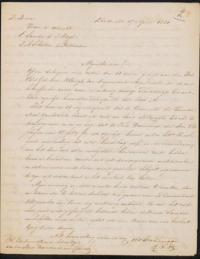 Letter to Christiaan Kramm, Elie Saraber and J.A. Scholten