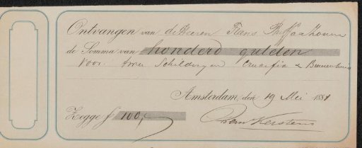 Receipt for unknown
