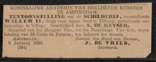 Newspaper clipping concerning Nicaise De Keyser