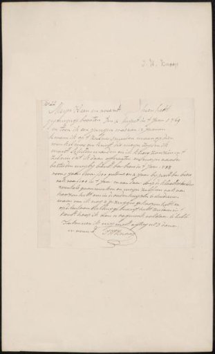Letter to Mr. Bos