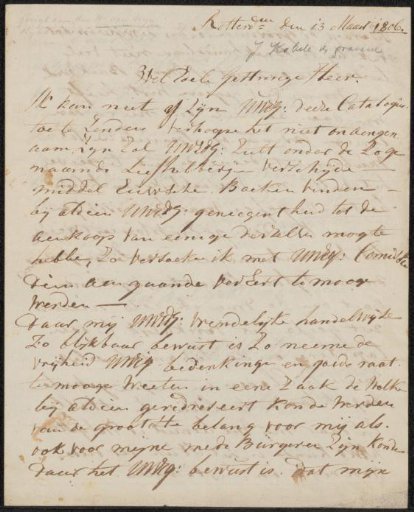 Letter to Hendrik van Wijn