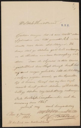 Letter to Augustus Alexander Weimar