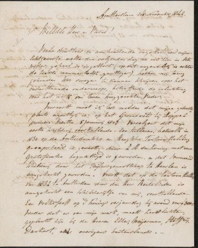 Letter to Christiaan Immerzeel