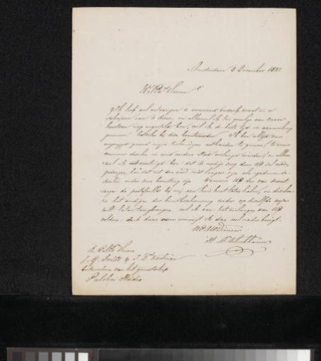 Letter to Pulchri Studio