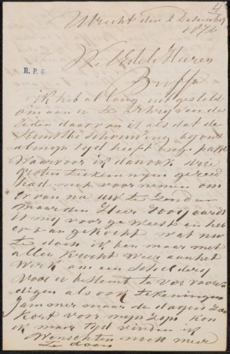 Letter to Frans Buffa and Sons