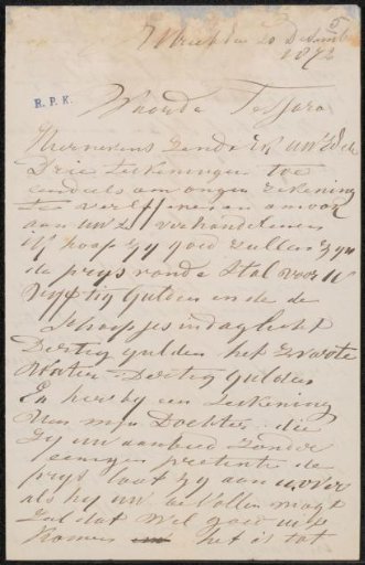 Letter to Filippo Tessaro
