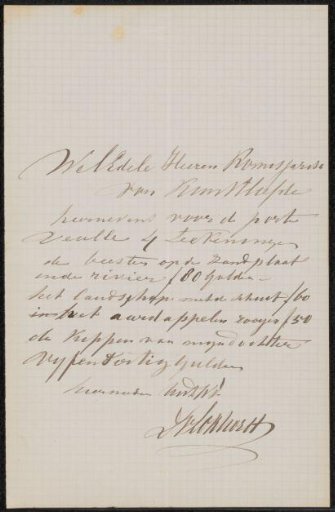 Letter to the Genootschap Kunstliefde