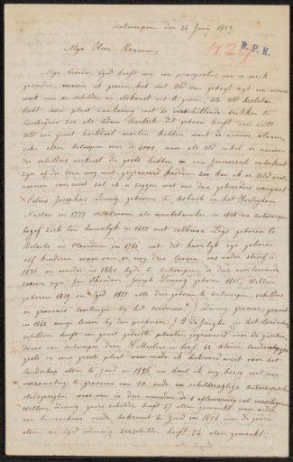 Letter to Christiaan Kramm