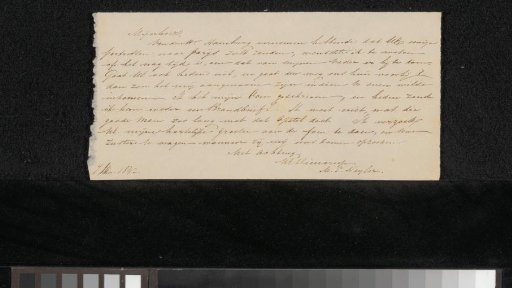 Letter to Christiaan Immerzeel