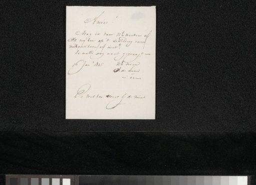 Letter to Mr. G. de Vries