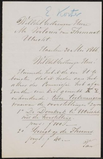 Letter to Pieter Verloren van Themaat