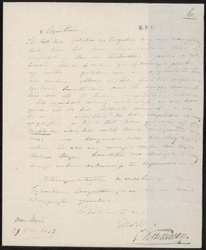 Letter to Johannes Jacobus Franciscus Wap