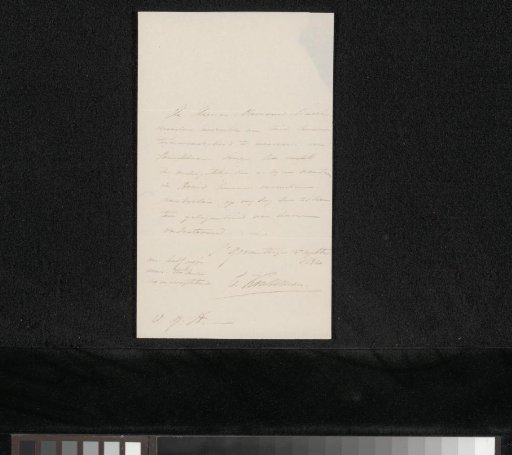 Letter to Jean Zacharie Mazel