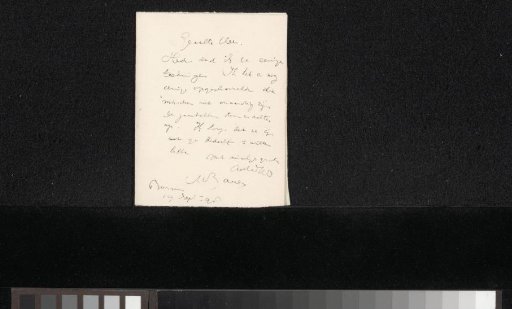 Letter to Pieter Haverkorn van Rijsewijk