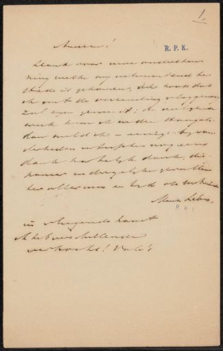 Letter to an anonymous recipient