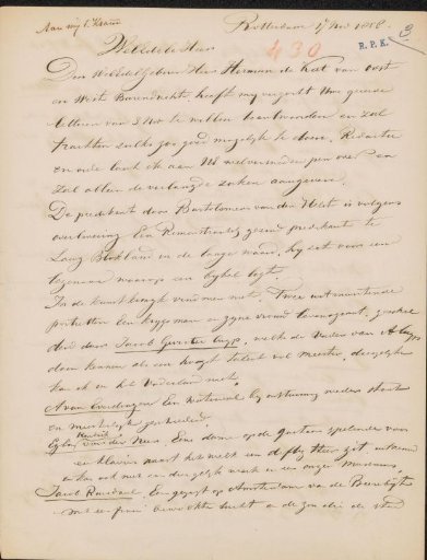 Letter to Christiaan Kramm