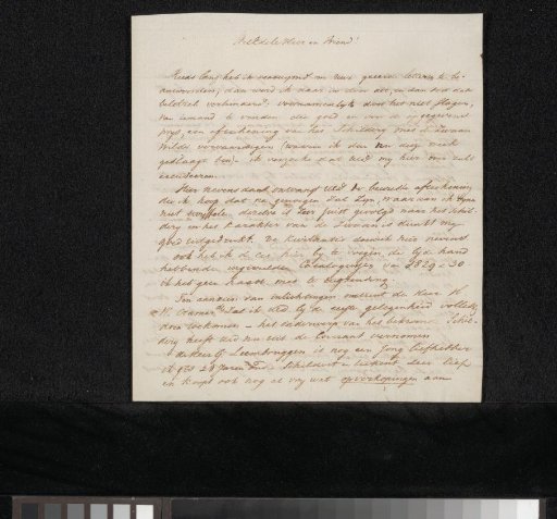 Letter to an anonymous recipient
