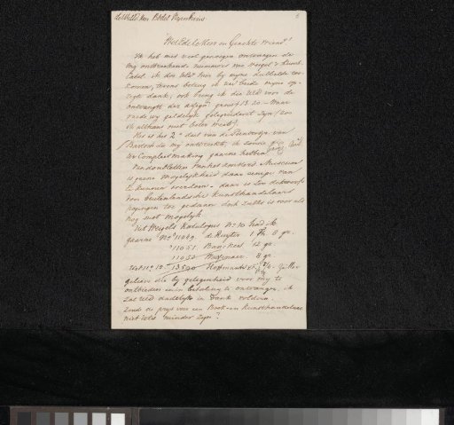 Letter to Johannes Tiberius Bodel Nijenhuis