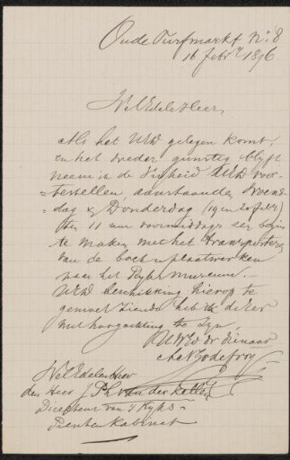 Letter to Johan Philip van der Kellen