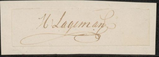 Signature of Hendrik Lageman