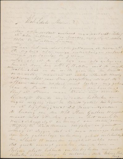 Letter to Johannes Immerzeel