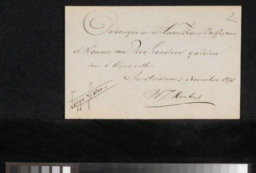 Receipt for Frans Buffa and Sons